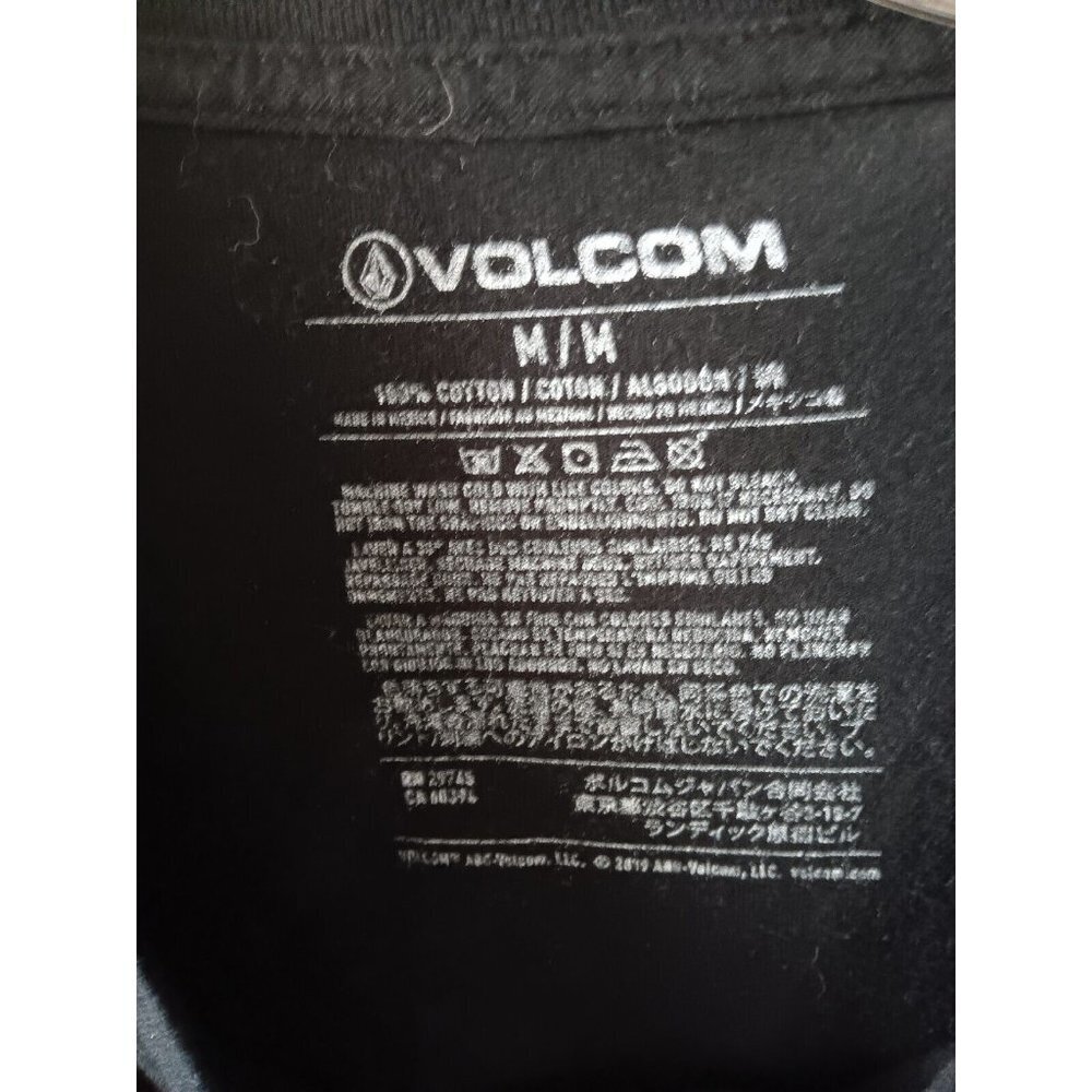 3/10 VOLCOM Stone Graphic Tee T-shirt Size M Black Surfer Skater - Picture 6 of 8